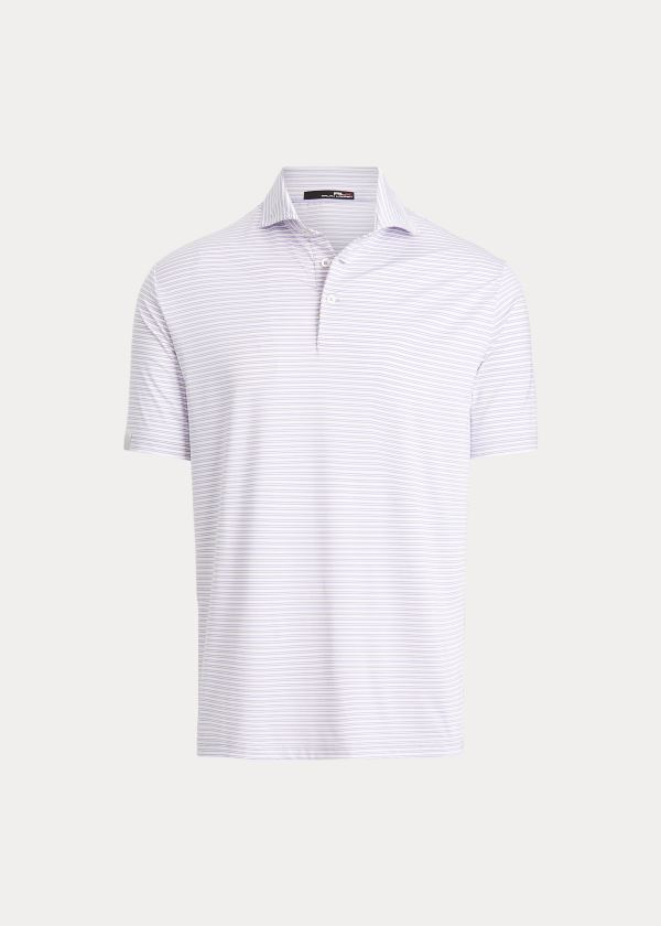 Polos Ralph Lauren Hombre Blancos / Morados Claro - Classic Fit Performance - ITFKQ7956